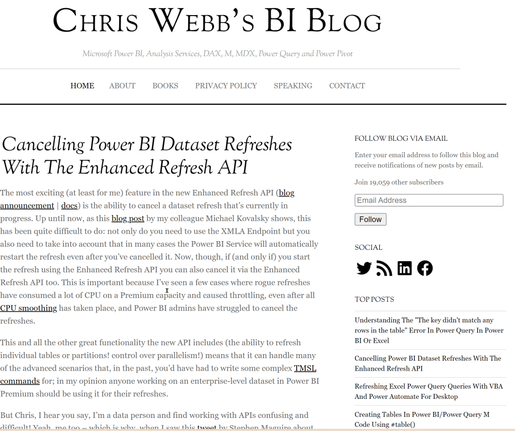 Chris Webb Blog